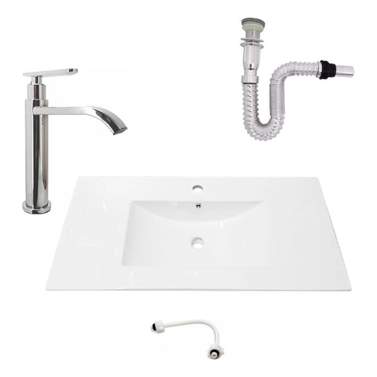 Kit Placa Lavamanos 91*46.5cm+griferia Agua Fria+push Flex.1
