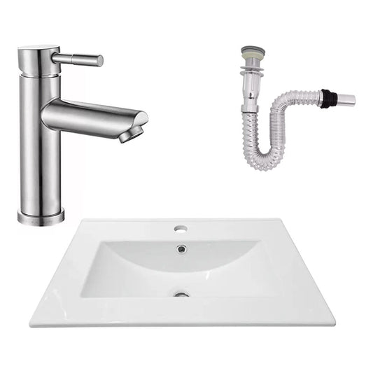 Kit Placa Lavamanos 61*40cm+griferia Monocontrol+push Flex7