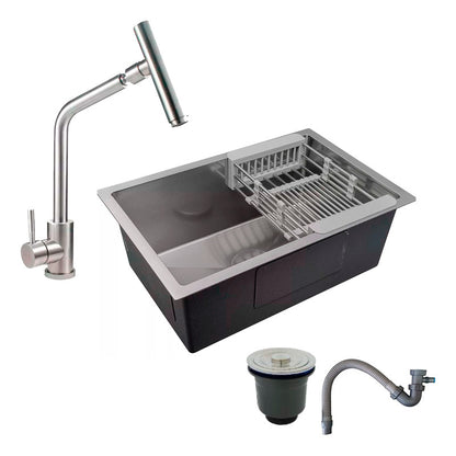 Combo Lavaplatos 70*45cm+griferia Acqua Plateada+accesorios