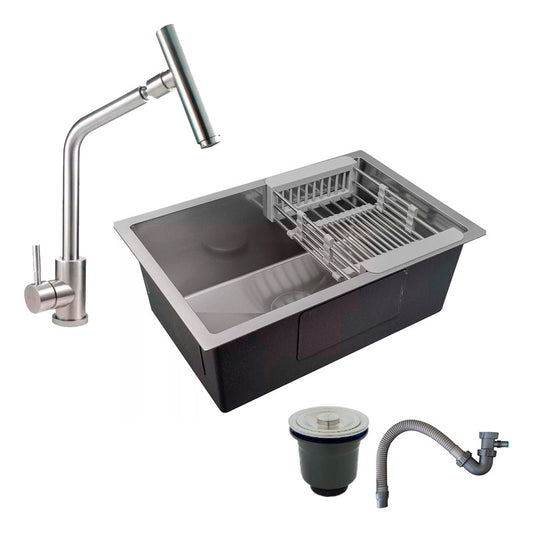 Combo Lavaplatos 70*45cm+griferia Acqua Plateada+accesorios