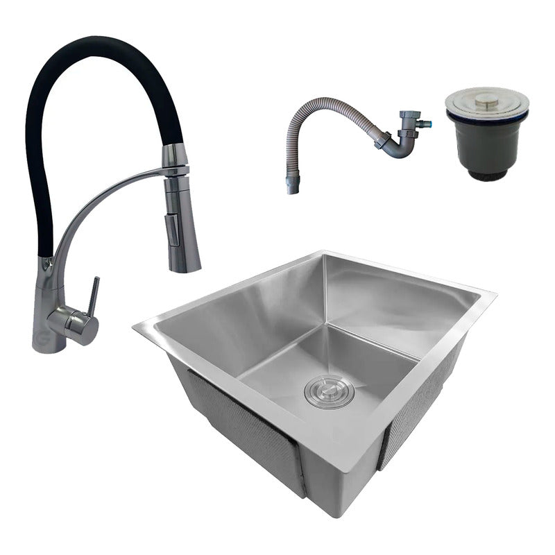 Combo Lavaplatos 51*45cm+griferia Extraib Arabia+accesorios