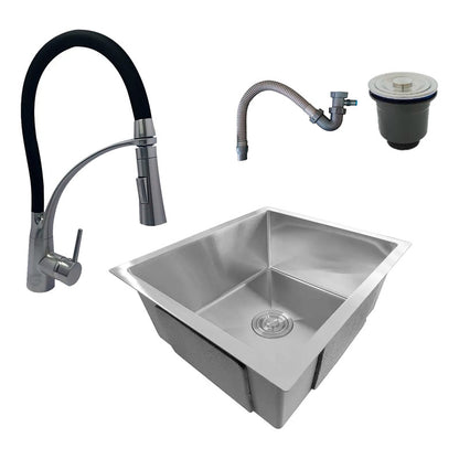 Combo Lavaplatos 51*45cm+griferia Extraib Arabia+accesorios