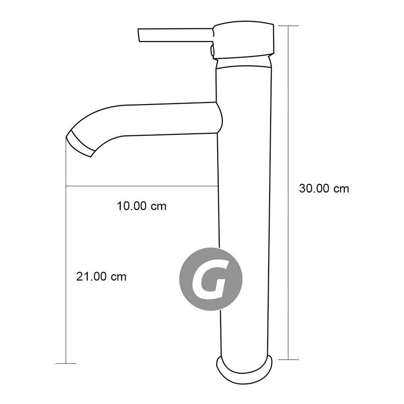 Griferia Monocontrol Tubular Vintage Bronce Invertido