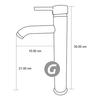 Griferia Monocontrol Tubular Vintage Bronce Invertido