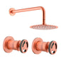 Kit Ducha Cobre Antiguo+tubo+ Mezclador Ducha+manijas Vintag