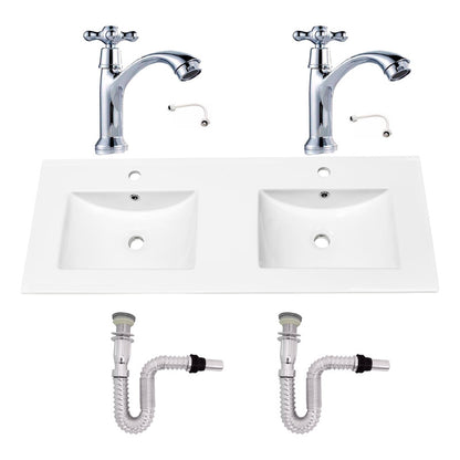 Kit Placa Doble Lavam.121*46.5cm+griferia Ag.fria+push Flex5