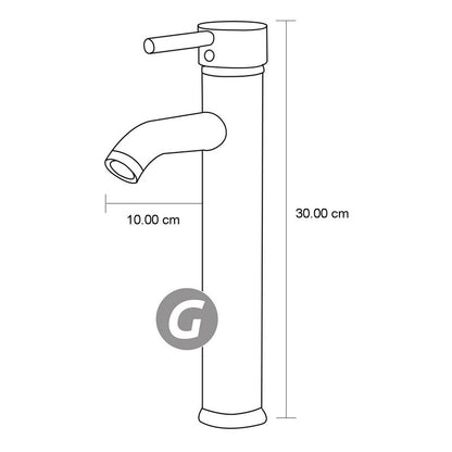 Monomando Lavamanos + Desagüe Níquel Satin