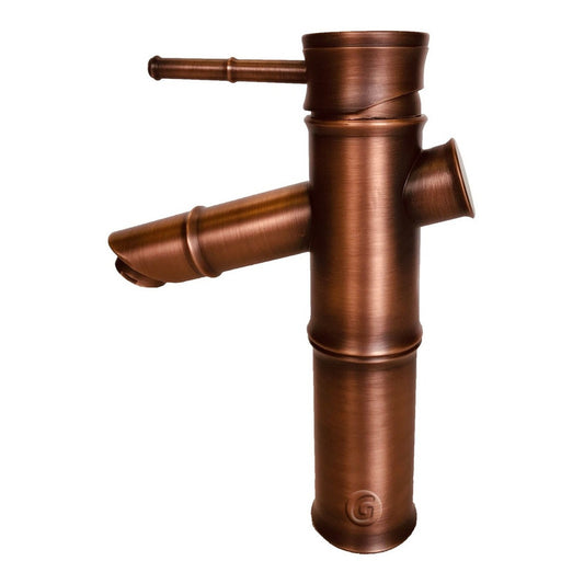 Mezclador Lavamanos Monocontrol Bamboo Cobre Antiguo Nique