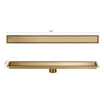 Rejilla De Piso 40x10cm Troya Vintage Gold