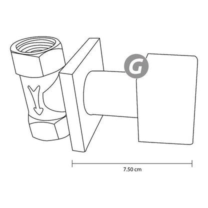 Registro Cuadrado Para Ducha Color Negro