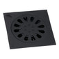 Rejilla De Piso Cuadrada Negro Mate Vintage 10x10cm