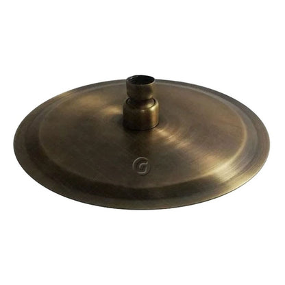 Ducha Circular Tipo  Slim 20cm Acabado Bronce Con Tubo