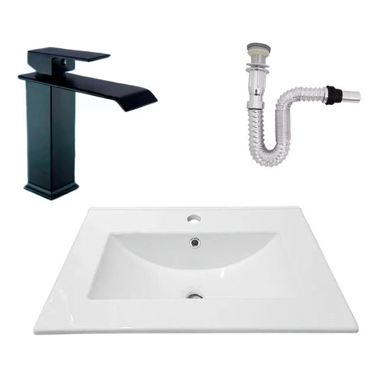 Kit Placa Lavam. 61*46.5cm+griferia Monocontrol+push Flex15