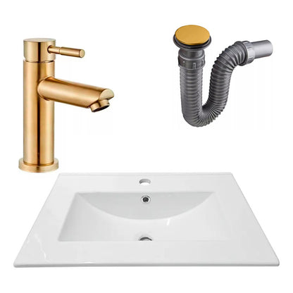 Combo Placa Lavamanos 61*46,5cm+grifo Monocontrol+push Oro3