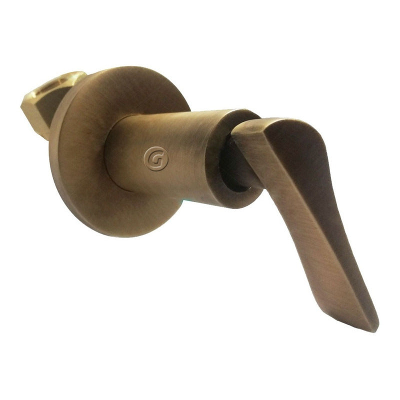 Ducha Circular Con Tubo A Pared Y Registro Cobre Antiguo