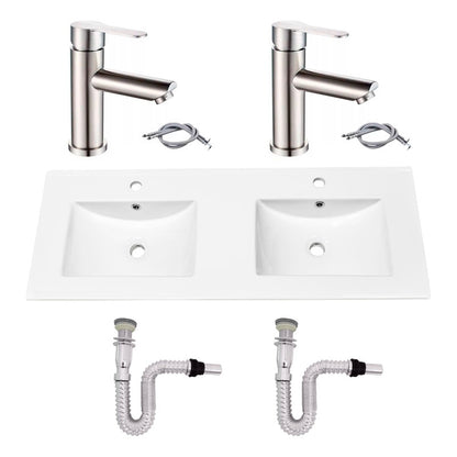 Kit Placa Doble Lavam.121*46.5cm+griferia Monoc+push Flex19