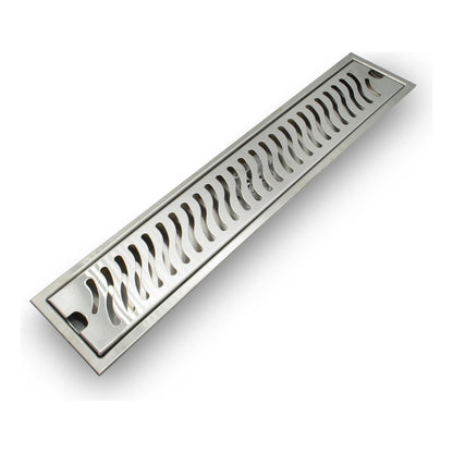 Rejilla Acero Rectangular 50 Cm X 10cm Para Piso Zona Común