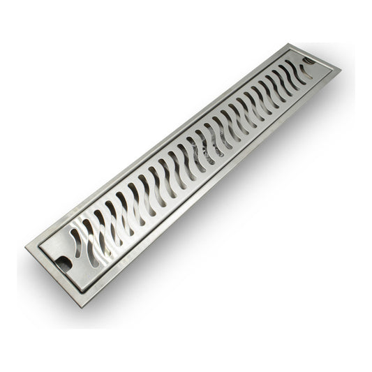 Rejilla Acero Rectangular 50 Cm X 10cm Para Piso Zona Común