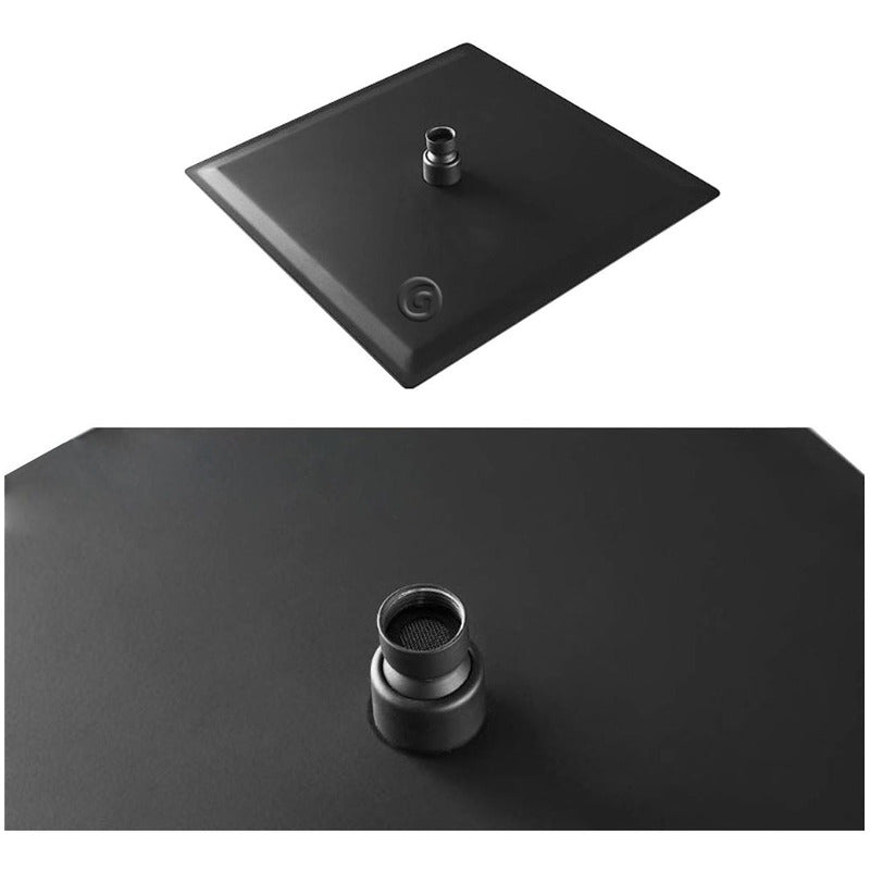 Mono Control Cuadrado Negro + Ducha 30x30cm A Techo