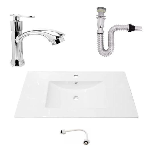 Kit Placa Lavam. 91*46.5cm+griferia Agua Fria+push Flex.16