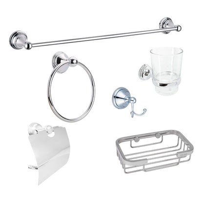 Juego De Accesorios Para Baño Metalico Cromado