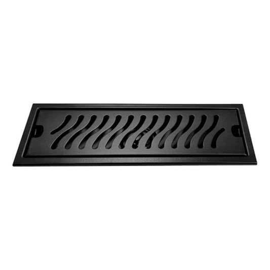 Rejilla De Piso Ranurada 30x10cm Negro Mate
