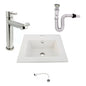 Kit Placa Lavamanos 41cm+griferia Agua Fria+push Flexible 8