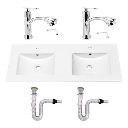 Kit Placa Doble Lavam.121*46.5cm+grif.ag.fria+push Flex16