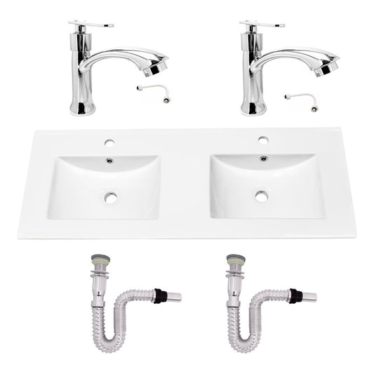 Kit Placa Doble Lavam.121*46.5cm+grif.ag.fria+push Flex16