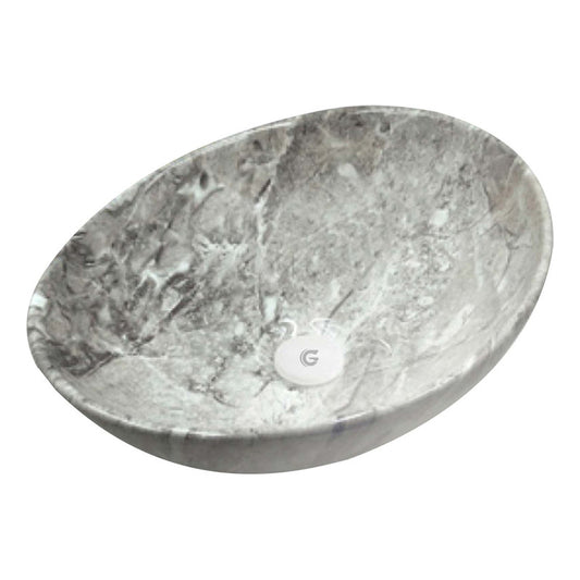 Lavamanos Ovalado De Sobreponer Gris