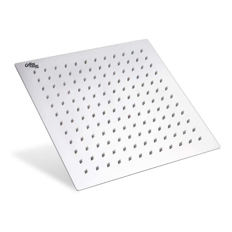 Regadera Ducha Acero Inoxidable Cuadrada 15cm -incluye Tubo