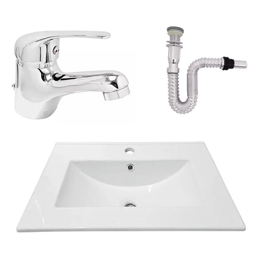 Kit Placa Lavam. 61*46.5cm+griferia Monocontrol+push Flex20
