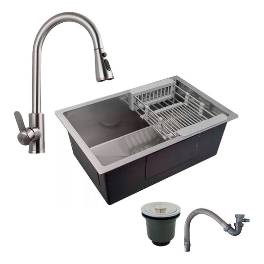 Combo Lavaplatos 60*45cm+grif.extraible Satin+accesorios