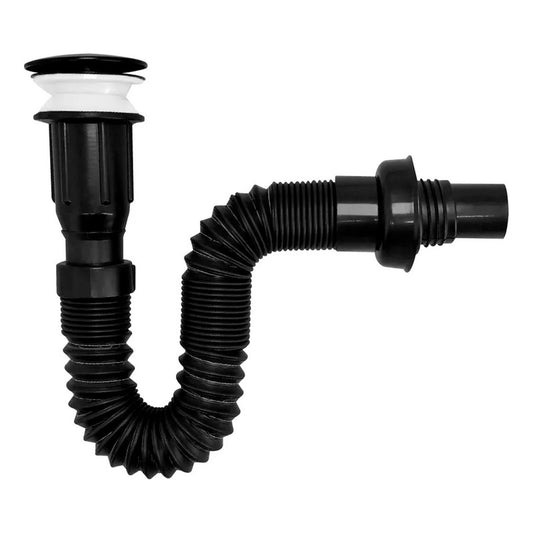 Desagüe Push Tipo Hongo Con Sifón Integrado Pvc Negro
