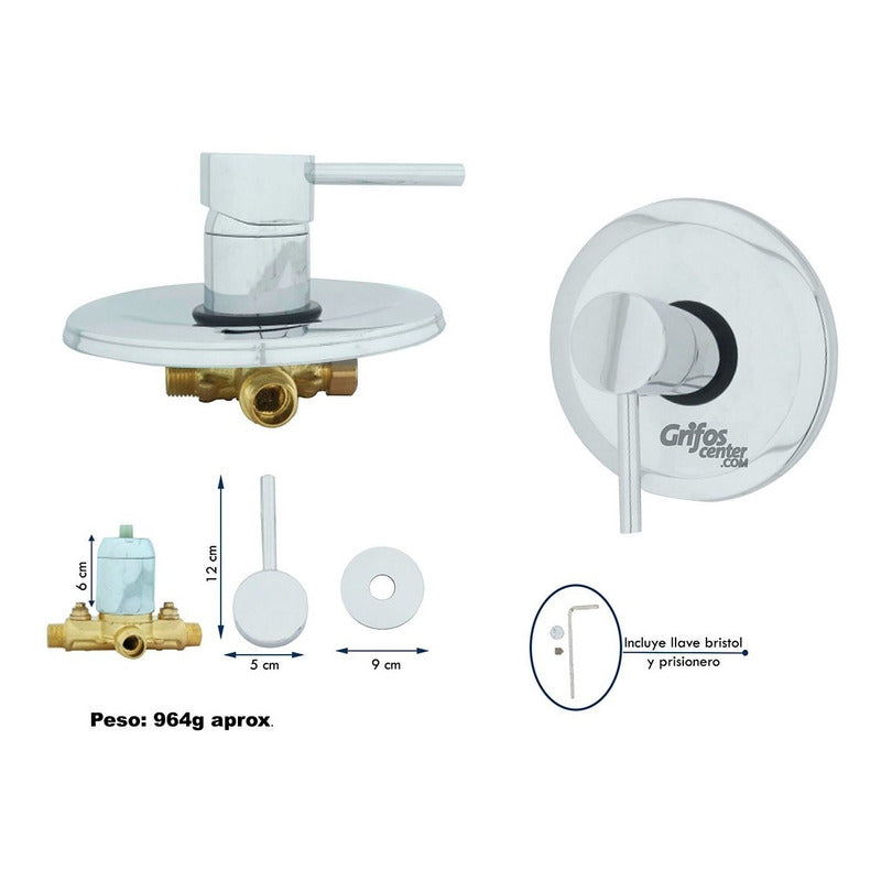Mezclador De Ducha Monocontrol Redondo Balance