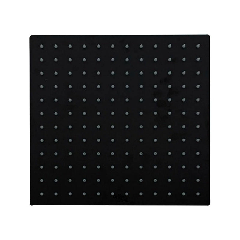 Ducha Cuadrada Negra En Acero 304-12 PuLG