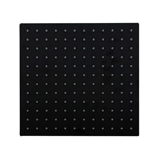 Ducha Cuadrada Negra En Acero 304-12 PuLG