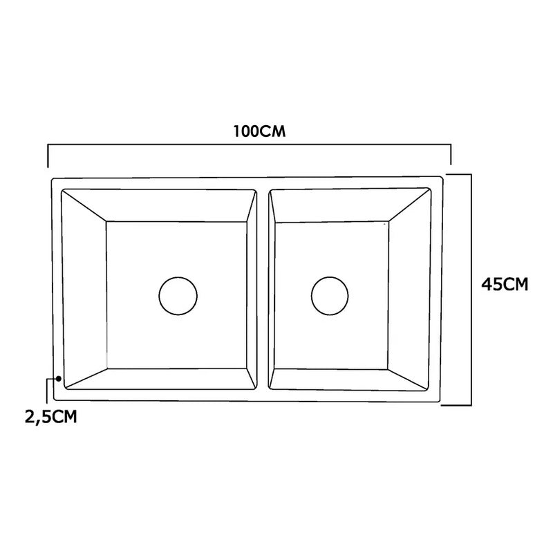 Combo Lavaplatos 100*45cm+griferia Lvp Extraible+ Accesorios