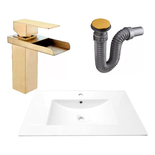 Combo Placa Lavamanos 81*46,5cm+grifo Monocontrol+push Oro5