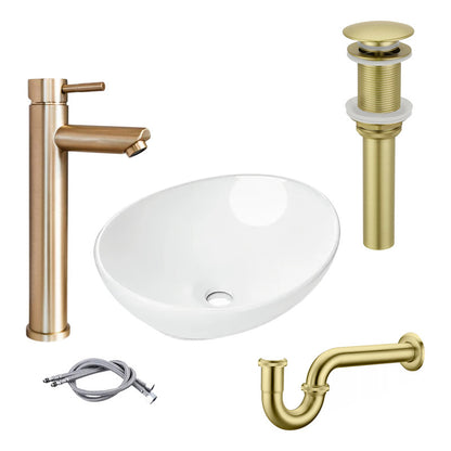 Combo Lavamanos Canoa+griferia Monoc.+push+sifon Oro Cep.gf2