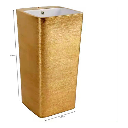 Lavamanos En Pilon Oro Cuadrado 83x40cm