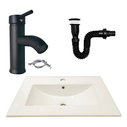 Combo Placa Lavamanos 61*46,5cm+grif.monocontrol+push Negro5