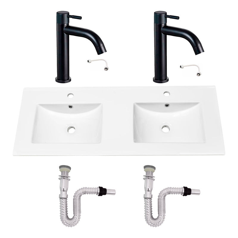 Kit Placa Doble Lavam.121*46.5cm+grif.ag.fria+push Flex14