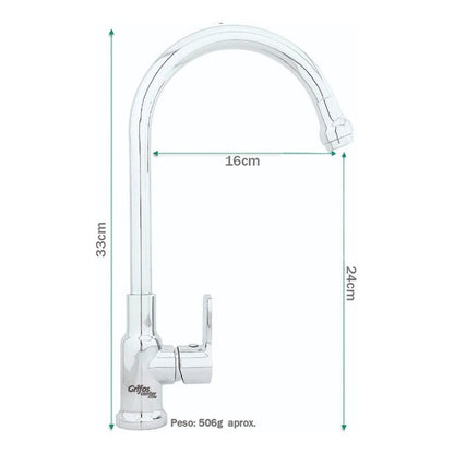 Grifería Lavaplatos Agua Fría Alta Verona