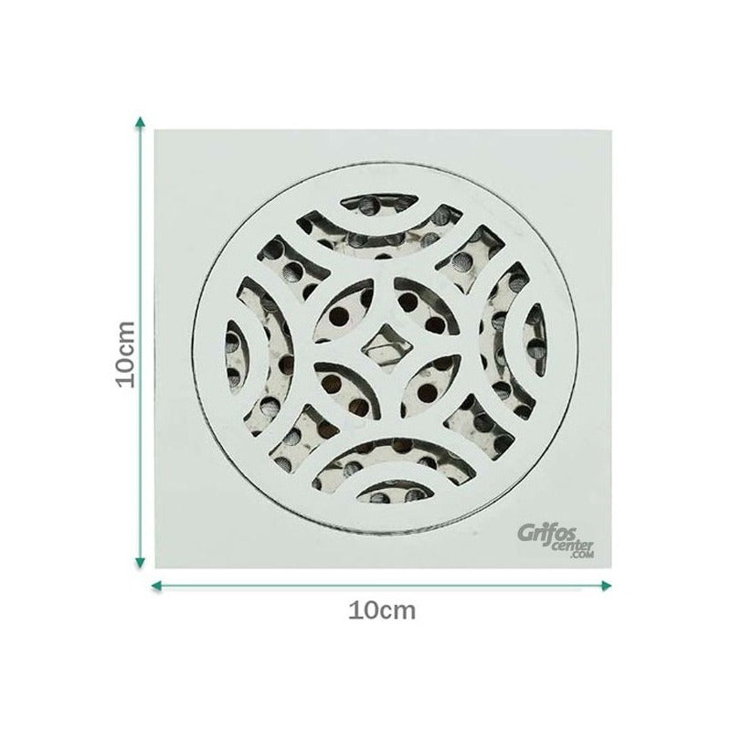 Rejilla Cuadrada Tipo China En Bronce