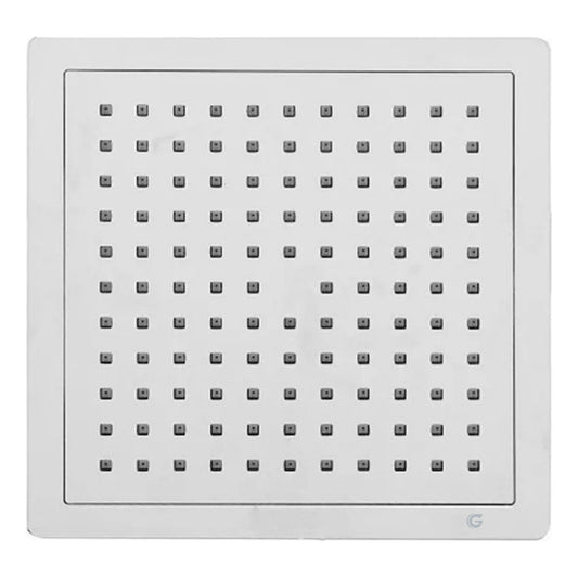 Ducha Cuadrada Plástica Cromada 9 PuLG Con Tubo