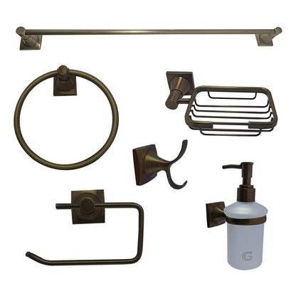 Juego De Accesorios Para Baño 6 Piezas Bronce Antiguo Vintag