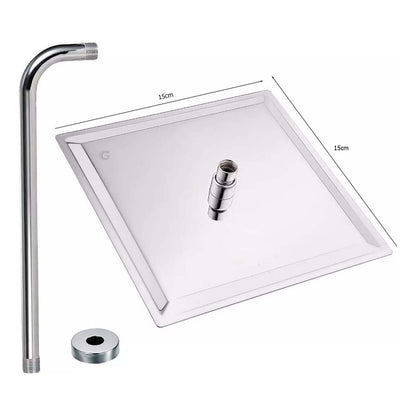 Kit Ducha Cuadrada 20cm+tubo+registro Manija Ducha Plat.