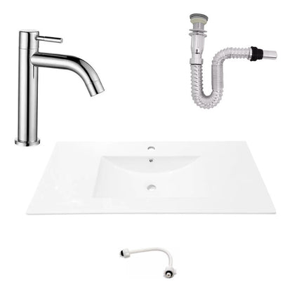 Kit Placa Lavam.101*46.5cm+griferia Agua Fria+push Flex.13