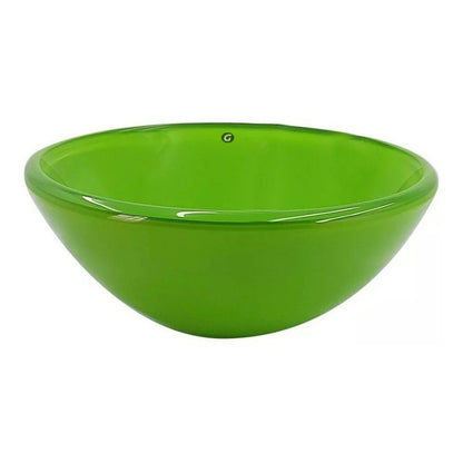 Kit Lavamanos Cristal Verde Y Griferia Monocontrol, Desague